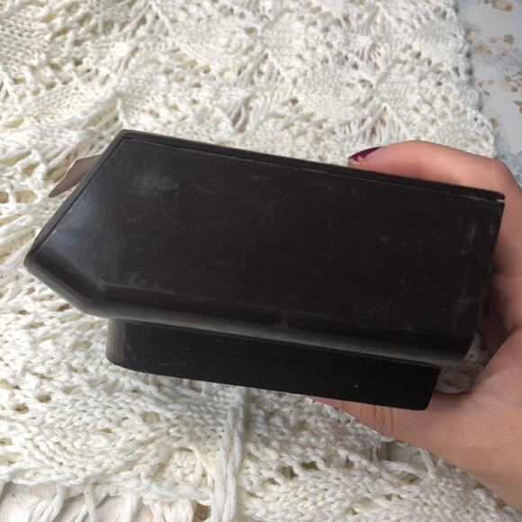 Vintage Bulova Automatic Original Plastic Leather Watch Display Storage Box Case - Picture 8 of 16